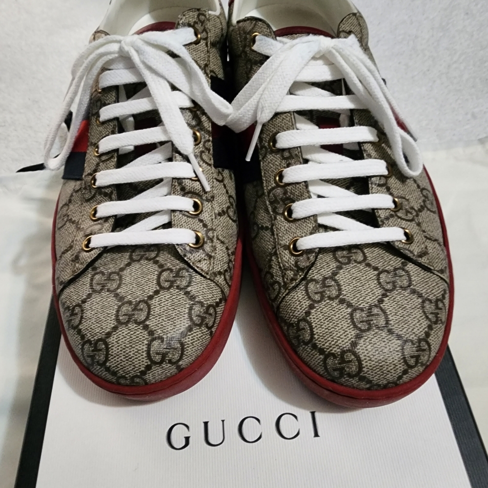 Gucci Ace Original Logo Tennis Shoes Size 10+ (11 1/2 US)